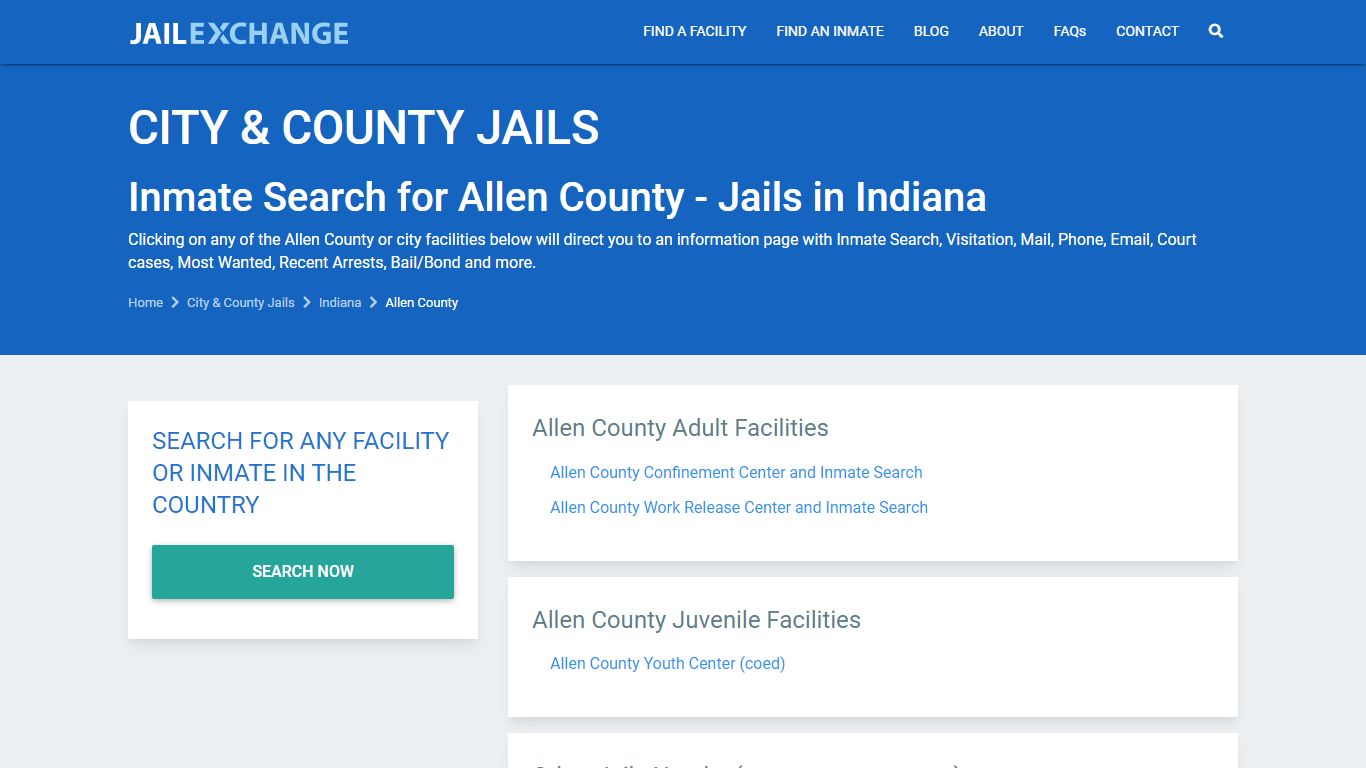 Allen County Jail List | Jail Inmate Search | Most Wanted